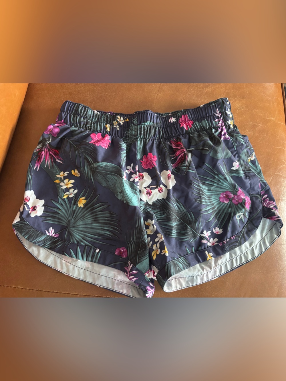GAP Navy Tropical Floral Drawstring Athletic Shorts